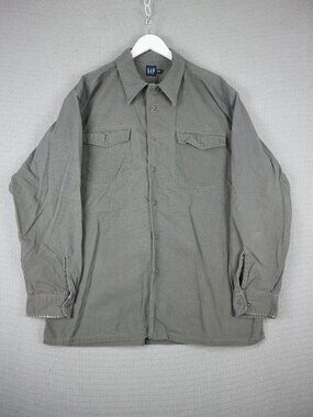 Vintage Gap 2000's Oversized Cotton Button Up Shirt Jacket Shacket XL